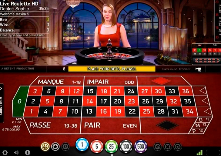 Азартное заведение с live roulette
